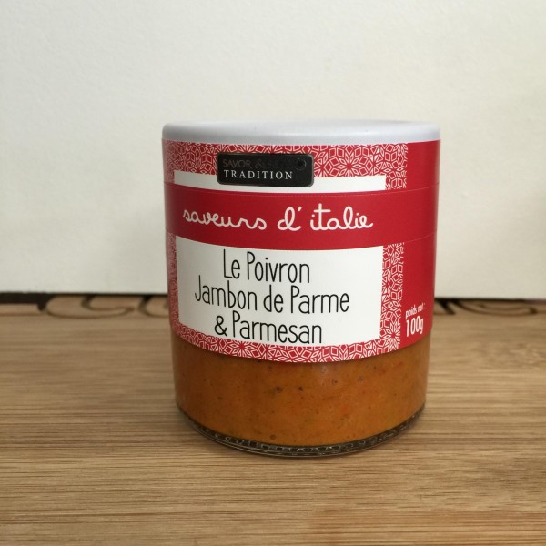 Tartinade Poivron Jambon de Parme et Parmesan - 100g - Savor et sens