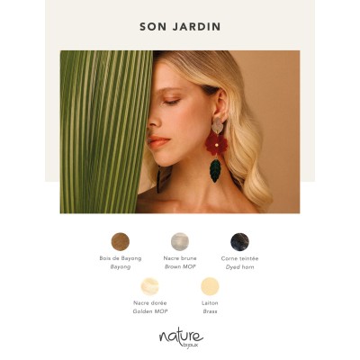 NATURE bijoux Boucles d'oreilles Son Jardin.
