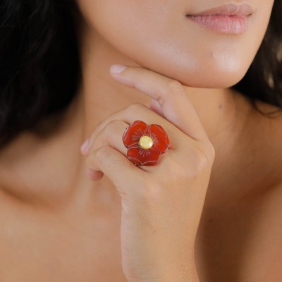 NATURE bijoux Bague Ajustable Son Jardin.
