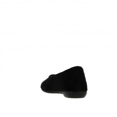 LA MAISON DE L'ESPADRILLE -  CHAUSSONS BALLERINES - NOIR