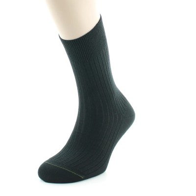 PERRIN - Chaussettes homme à côtes - Laine Bio - Noir