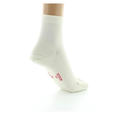 PERRIN – Socquettes Femme en Soie Naturelle - Ecru