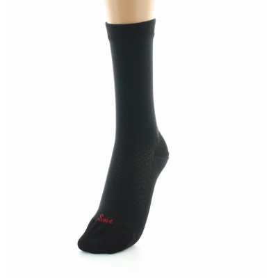 PERRIN - Chaussettes femme en maille ajourée - Soie - Noir