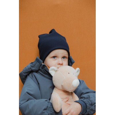 WOOLY ORGANIC - Beanie 2×1 - NAVY