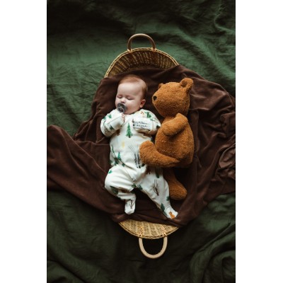 WOOLY ORGANIC - WRAP SLEEPSUIT - TEDDY
