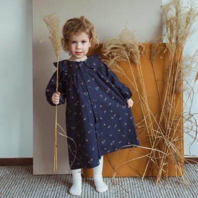 WOOLY ORGANIC - LONG SLEEVE DRES - BLEU