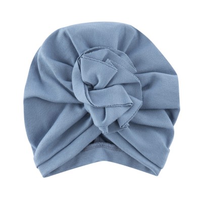 WOOLY ORGANIC - RUFFLE TURBAN - BLEU WOOLY ORGANIC - RUFFLE TURBAN - BLEU