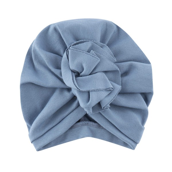 WOOLY ORGANIC - RUFFLE TURBAN - BLEU