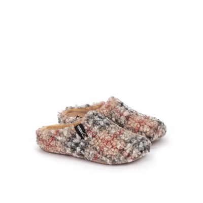 VERBENAS - Chaussons York Plaid - Borrego Beig