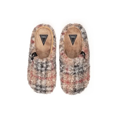 VERBENAS - Chaussons York Plaid - Borrego Beig