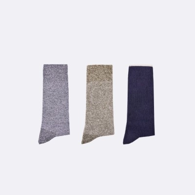 Faguo - Coffret - Chaussettes bleu marine & grise