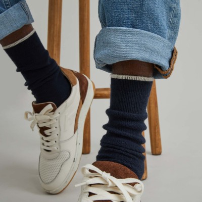 Faguo - Coffret - Chaussettes bleu marine & grise