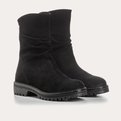 REQINS - Bottines Dunk Cuir Velours - Noir