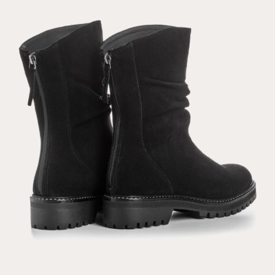REQINS - Bottines Dunk Cuir Velours - Noir