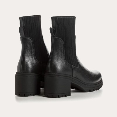 REQINS - Bottines Dita en Cuir Grainé - Noir