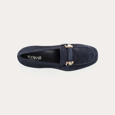 REQINS - Mocassins Muse en Cuir Velours - Nuit