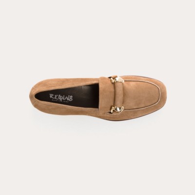 REQINS - Mocassins Muse en Cuir Velours - Muscade