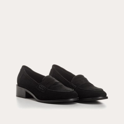 REQINS - Mocassins Joya en Cuir Velours - Nuit