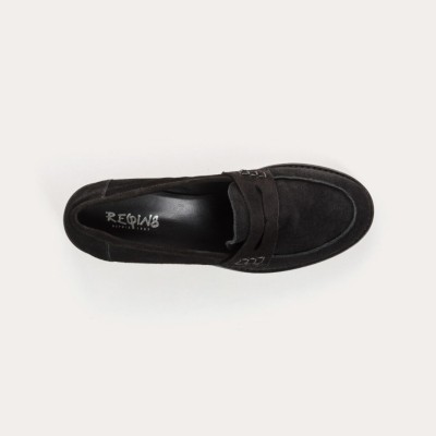 REQINS - Mocassins Joya en Cuir Velours - Nuit