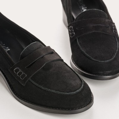 REQINS - Mocassins Joya en Cuir Velours - Nuit